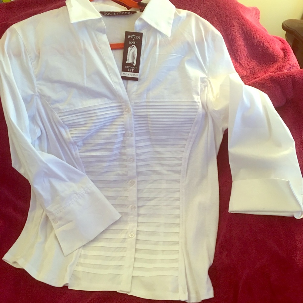 Tuxedo pleat top